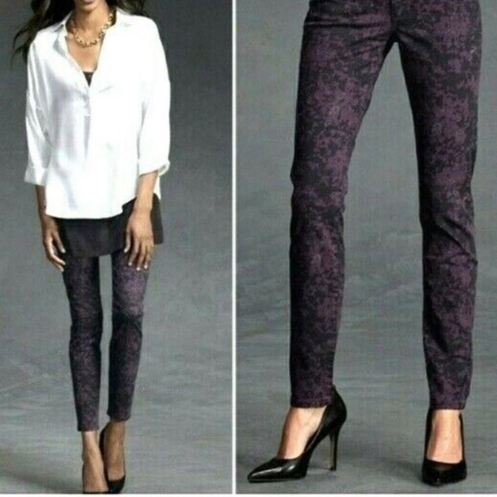 CAbi 159 Twilight Jegging Purple stretchy Skinny Pants